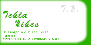 tekla mikes business card